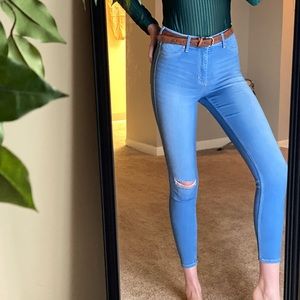 Light blue Hollister skinny jean jeggings